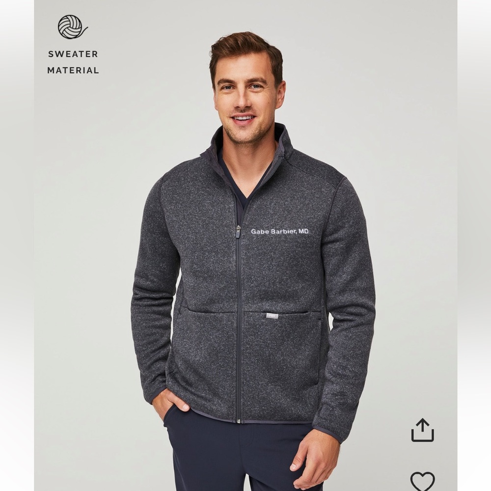 Figs XL Men's On-Shift Sweater Knit Jacket NWT